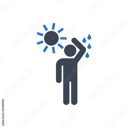 Sweating in Heat Icon