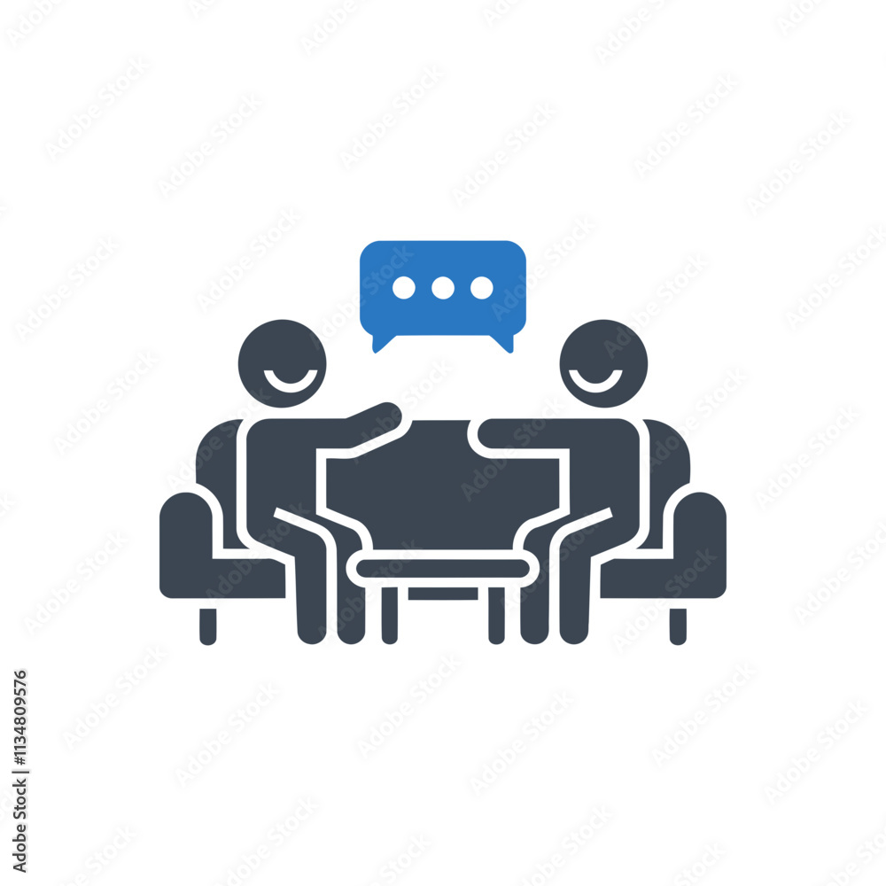 Sitting Discussion Icon Sitting Discussion Icon