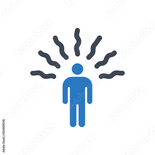 Heat Radiating from Person Icon