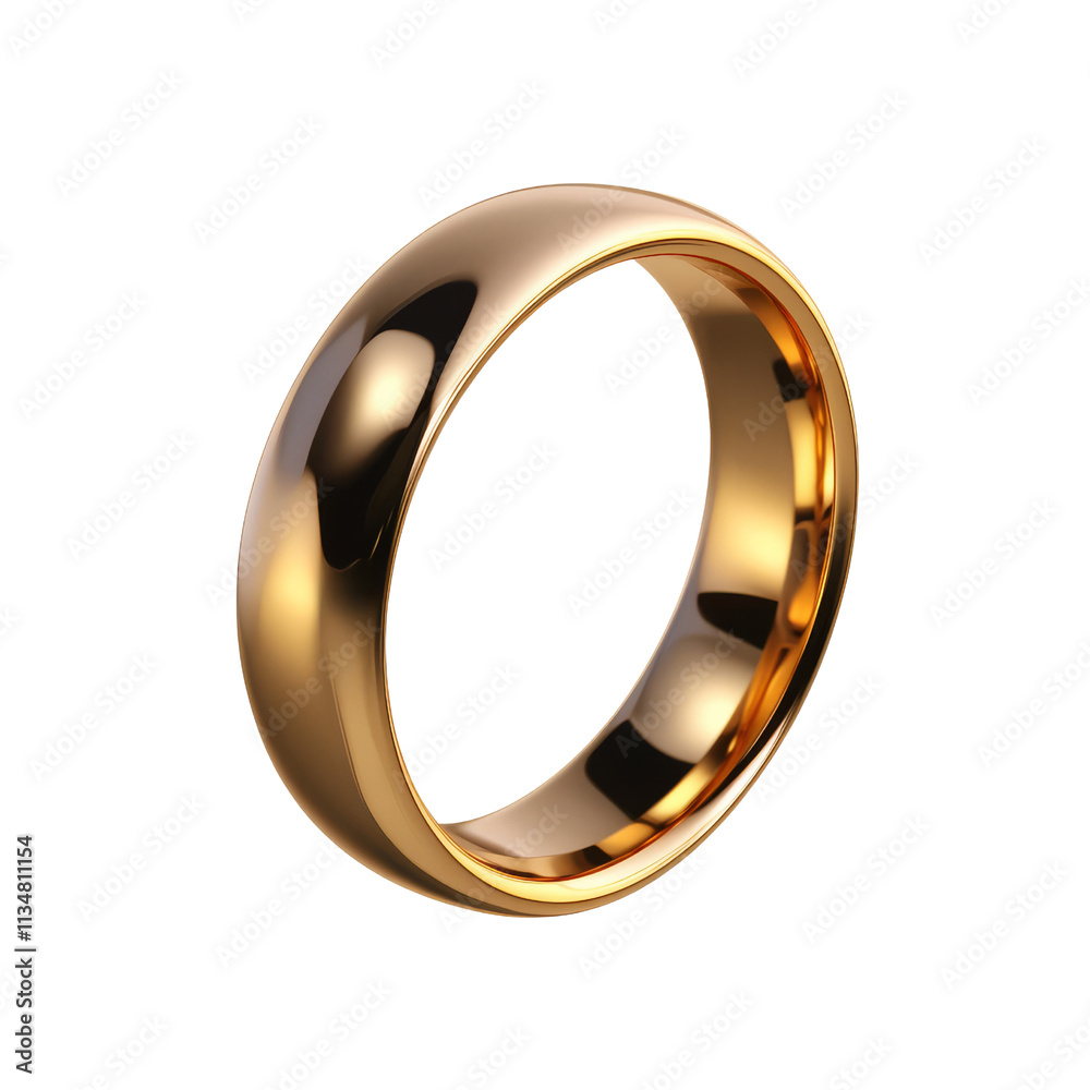 A polished gold ring with a smooth, rounded exterior, showcasing its shine and craftsmanship. A polished gold ring with a smooth, rounded exterior, showcasing its shine and craftsmanship.
