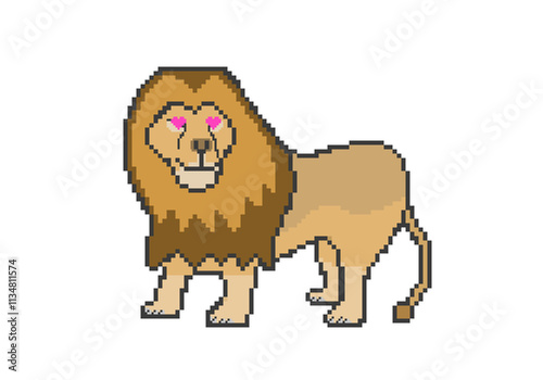 Pixel art lion illustrations to fall in love with