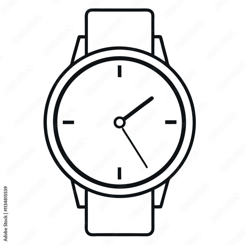 Wrist watch vector art illustration.
Wrist watch vector art illustration.