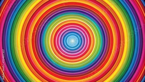 Vibrant and dynamic concentric circles design, abstract, colorful, modern, pattern, bright, geometric, circle, background