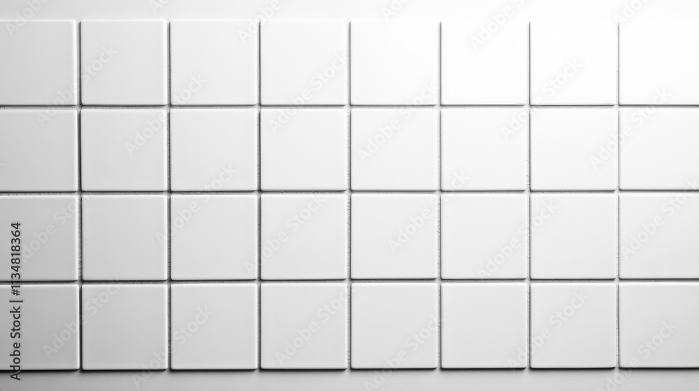 White Square Tiles on a Wall White Square Tiles on a Wall