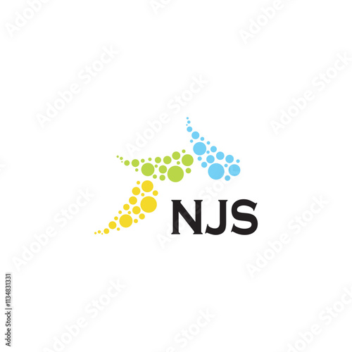 NJS letter logo design on white background. Creative  modern NJS letter logo design. Vector design. photo