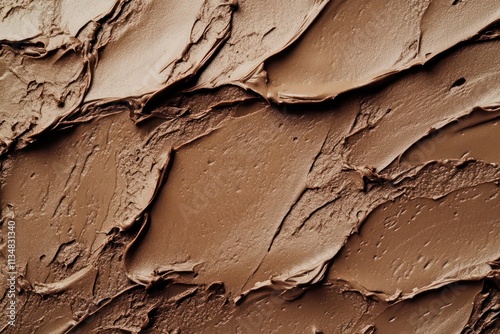 Close up texture paint strocks Mocha Mousse colored image photo