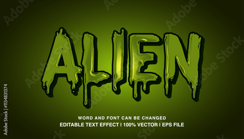 editable alien slime typeface