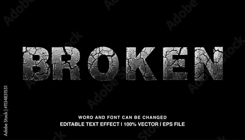 editable broken typeface