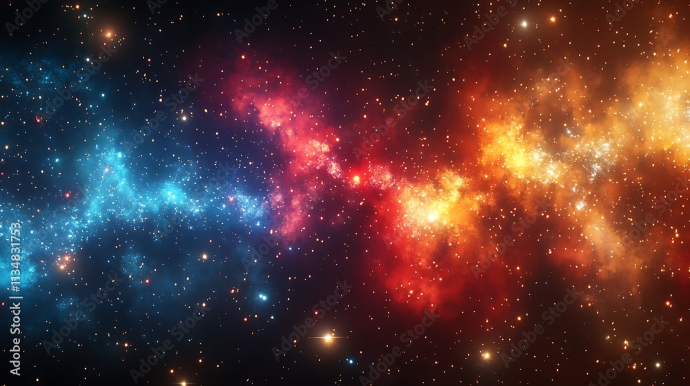 Fototapeta premium Stellar nebula formation outer space digital art cosmic view universe