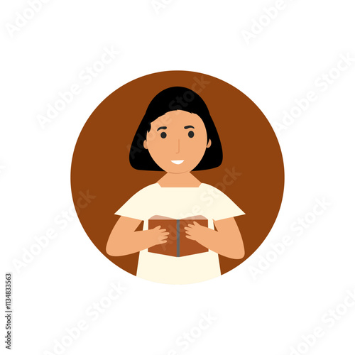 Book Lover Smart Woman Reading for Education