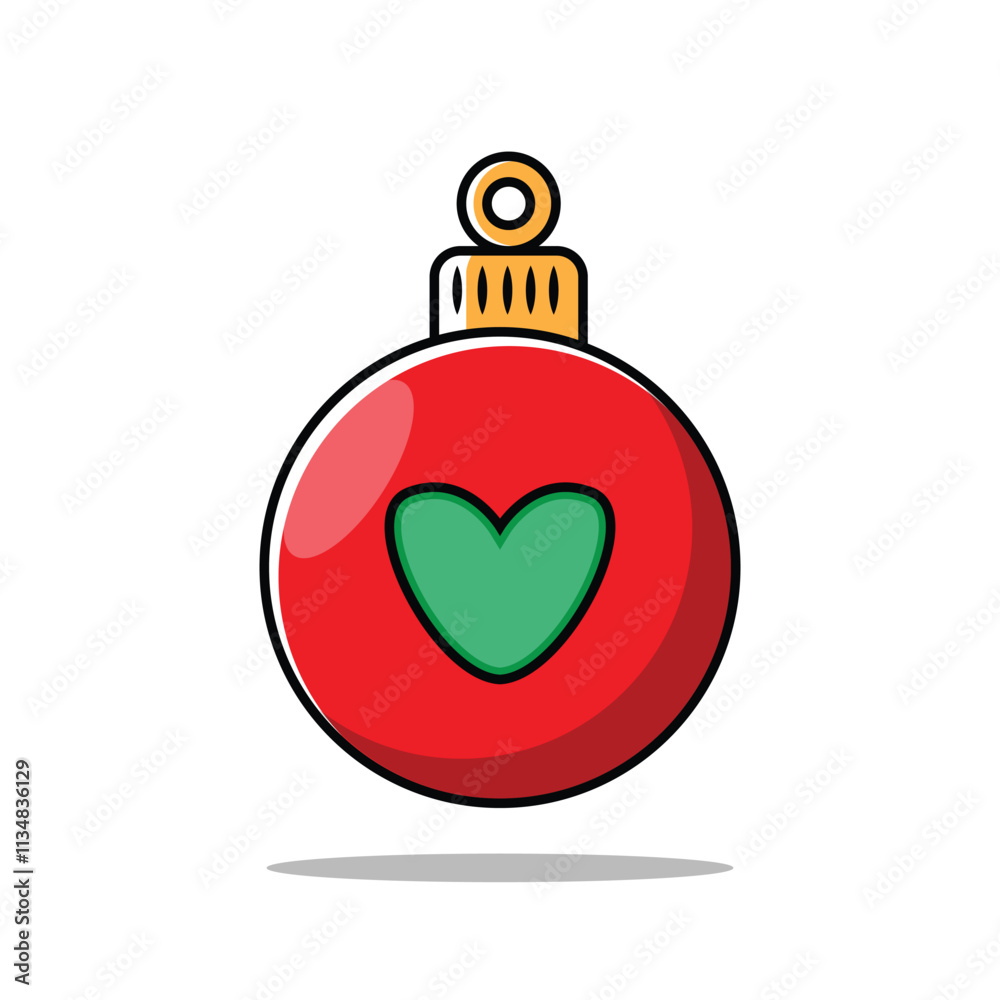Obraz premium christmas ball with heart