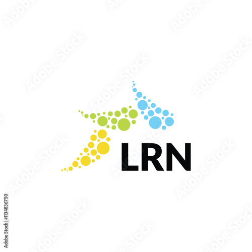 LRN letter logo design on white background. Creative  modern LRN letter logo design. Vector design. photo