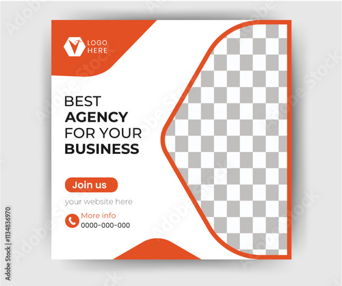 Creative digital business marketing banner for social media post template.