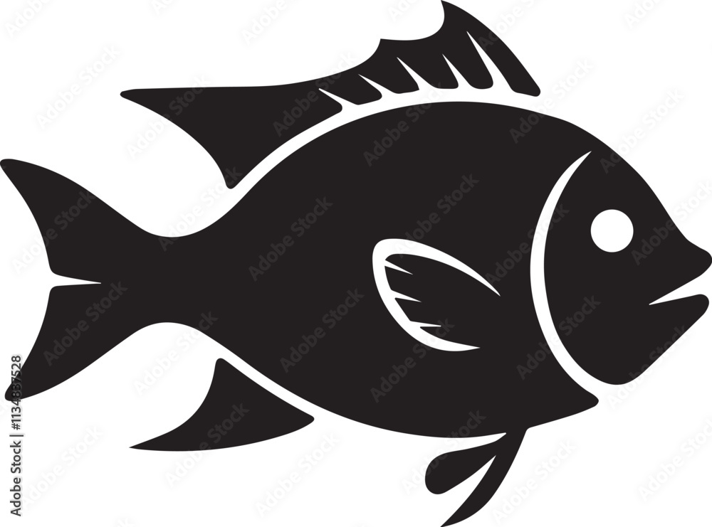 Obraz premium Fish vector Design on simple white Background