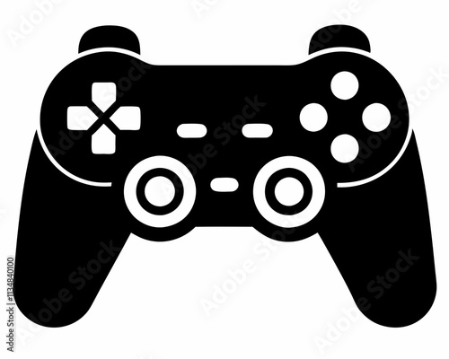 Gamepad icon. Game controller silhouette , Video game controller icon, joystick
