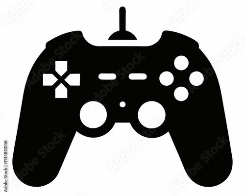 Gamepad icon. Game controller silhouette , Video game controller icon, joystick