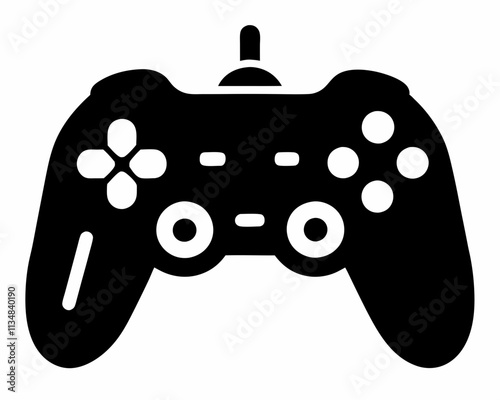 Gamepad icon. Game controller silhouette , Video game controller icon, joystick