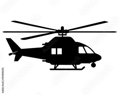 helicopter silhouette , copter icon vector