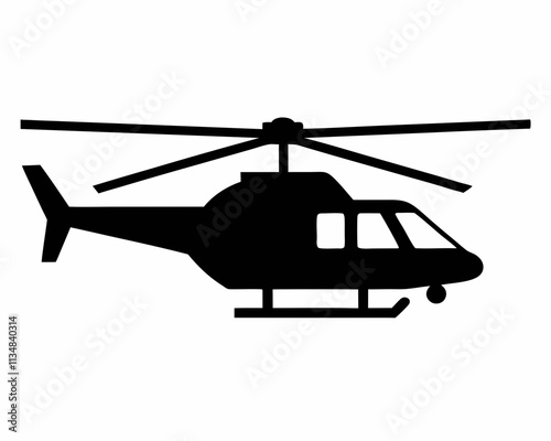 helicopter silhouette , copter icon vector