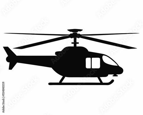 helicopter silhouette , copter icon vector