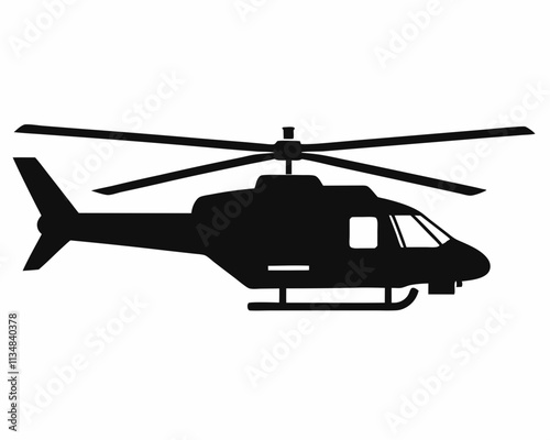 helicopter silhouette , copter icon vector