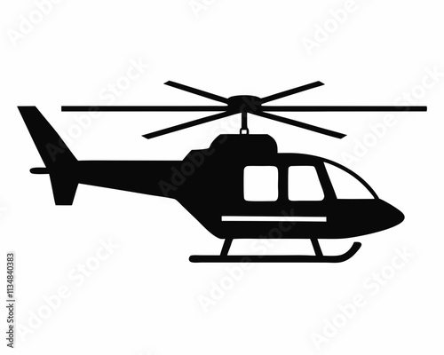 helicopter silhouette , copter icon vector