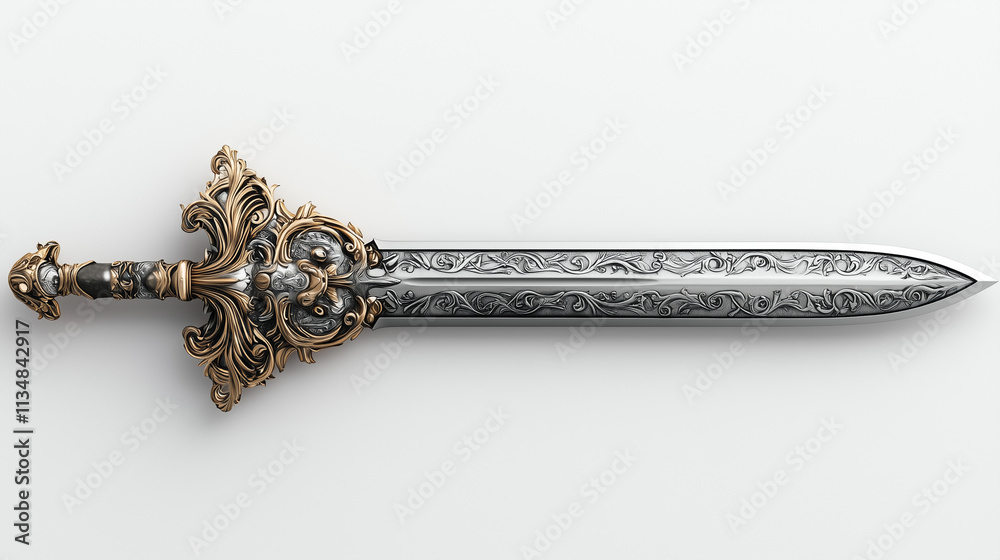 sword on a white background