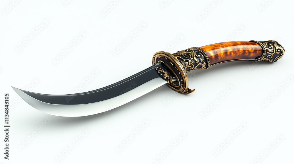 Obraz premium antique dagger isolated on white