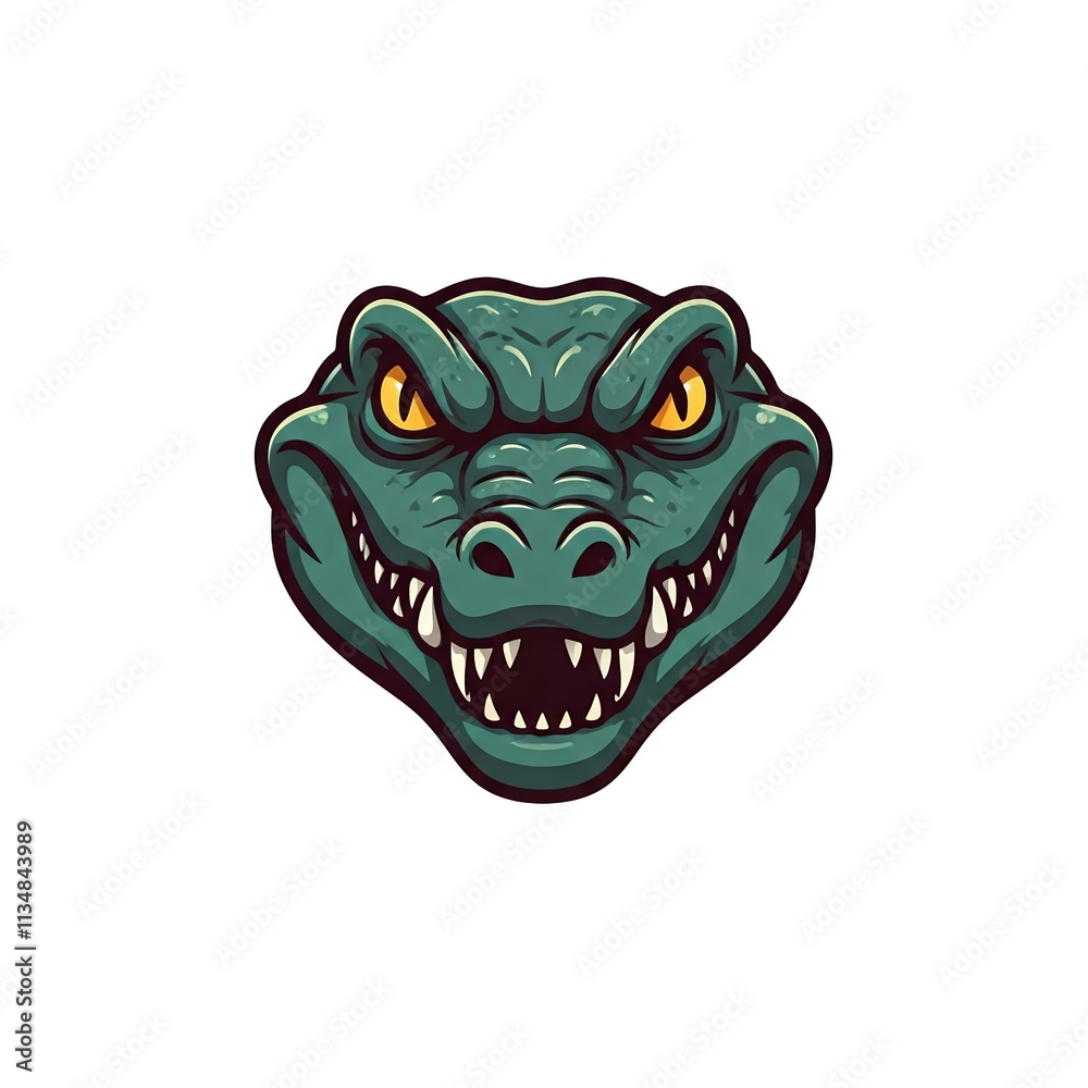 crocodile head against white background crocodile head against white background