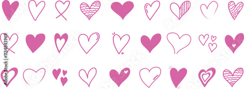 A set of vector hearts. Heart Icons