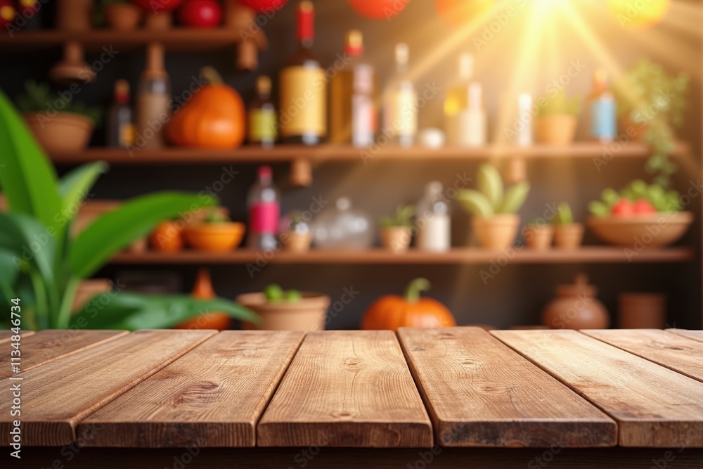 Rustic Kitchen Tabletop with Warm Wood and Autumn Decor, Perfect for Cozy Dining and Home Decor Inspiration Rustic Kitchen Tabletop with Warm Wood and Autumn Decor, Perfect for Cozy Dining and Home Decor Inspiration