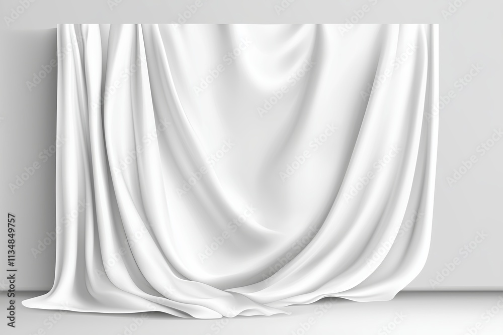 White blank blank advertising press-volume with fabric banner vector template White blank blank advertising press-volume with fabric banner vector template