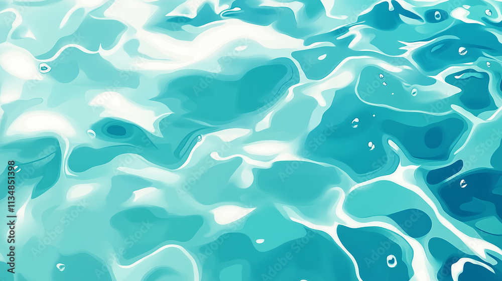 Cartoon water surface with pastel sparkles, top-down view
Cartoon water surface with pastel sparkles, top-down view