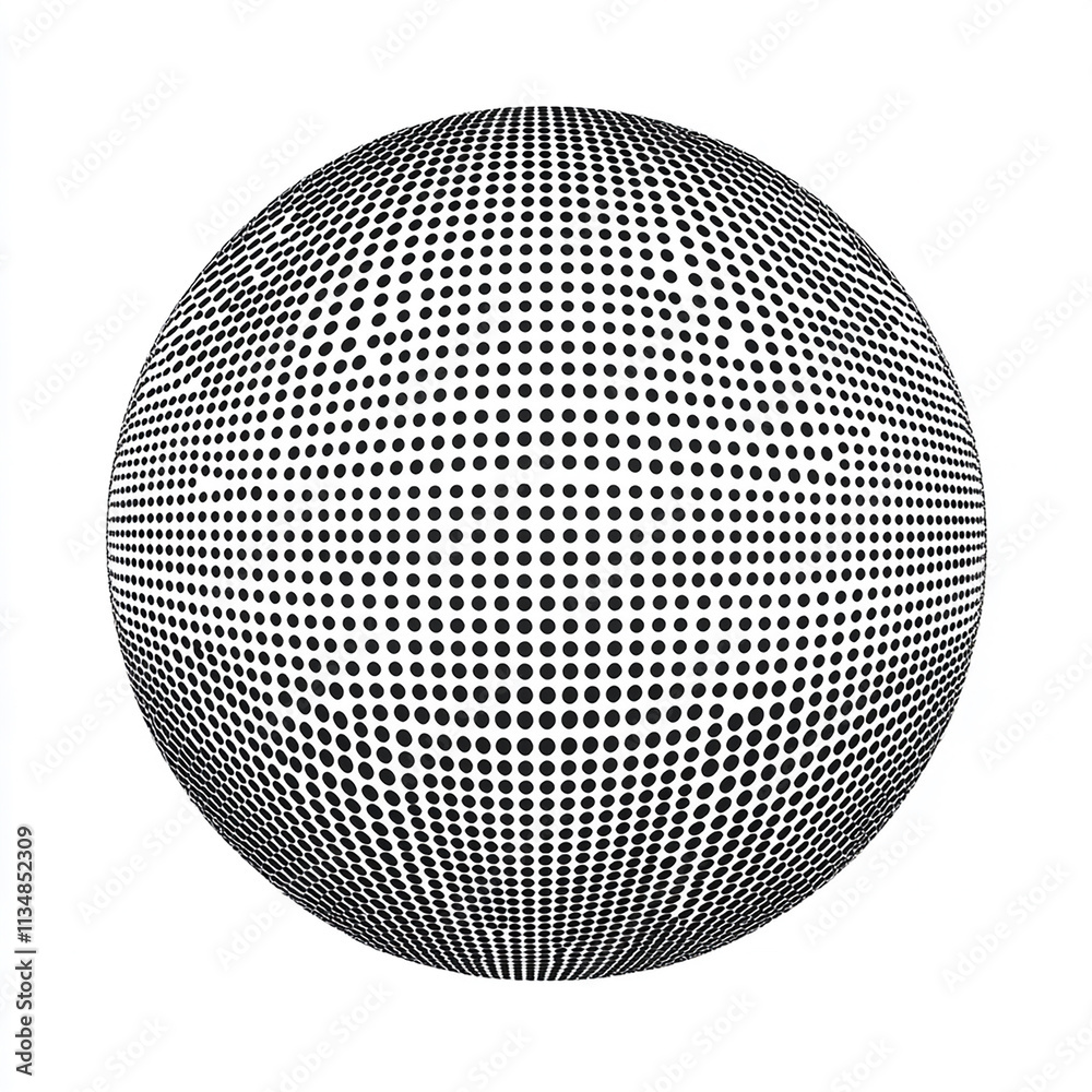 Halftone, dots in spherical shape, white background Halftone, dots in spherical shape, white background