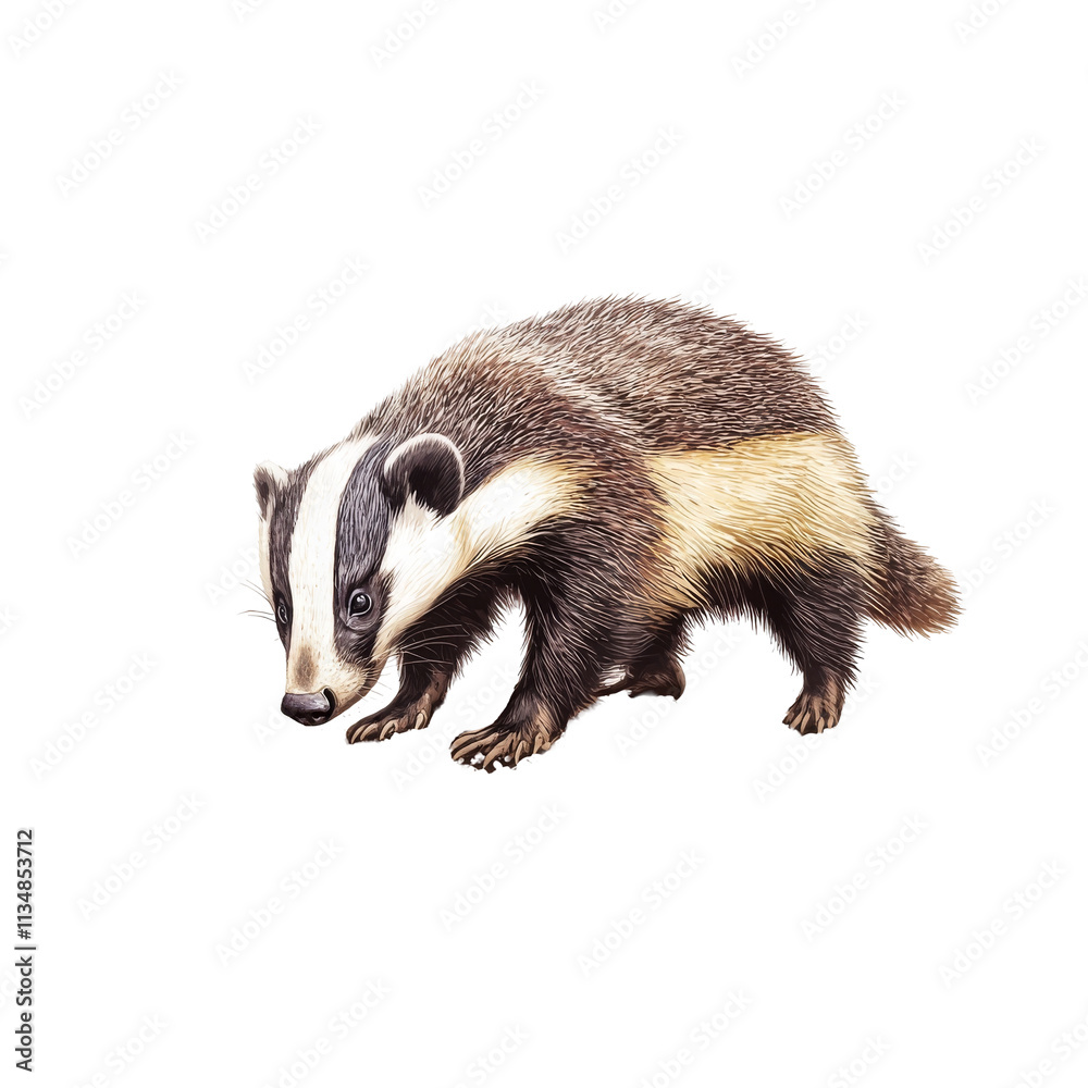 A Badger Digs Deep into the Earth, Showcasing Nature's Intricate Life A Badger Digs Deep into the Earth, Showcasing Nature's Intricate Life