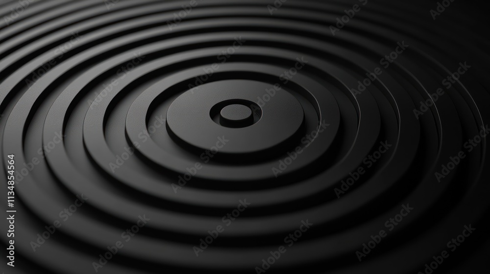 Abstract Black Concentric Circles Design: A Study in Depth and Form Abstract Black Concentric Circles Design: A Study in Depth and Form