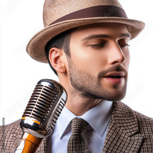 Isolated Singer Man