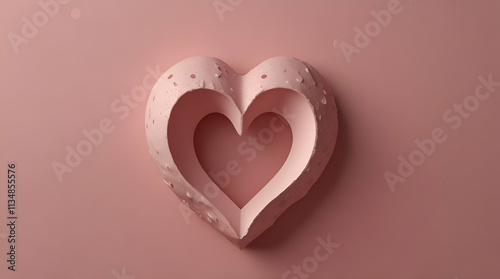 heart shaped pink on pink. Genrative.ai