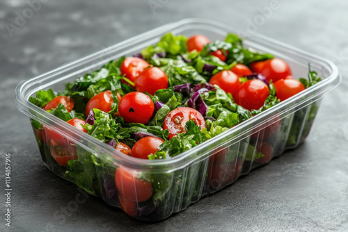 Salad With Plastic Container