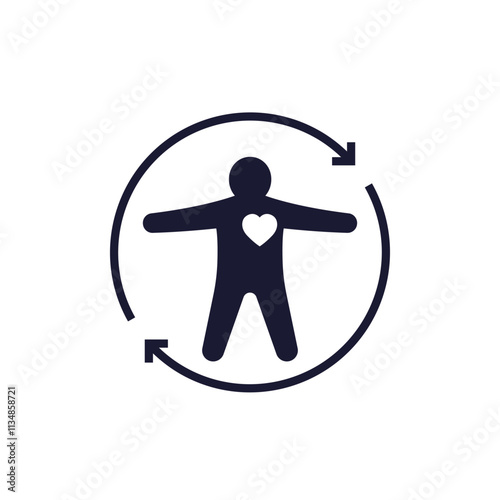 circulatory system icon on white