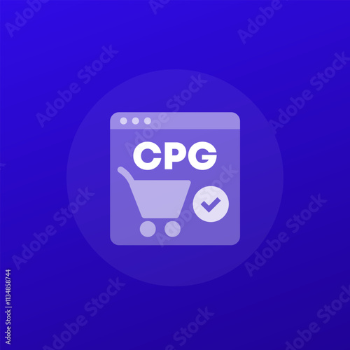 CPG, Consumer Packaged Goods icon, transparent design