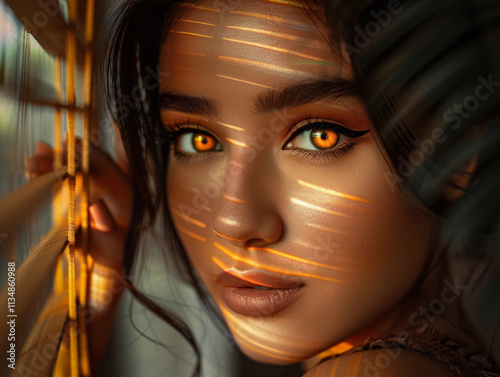 looking through blinds
