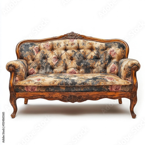 Old Couch Isolated