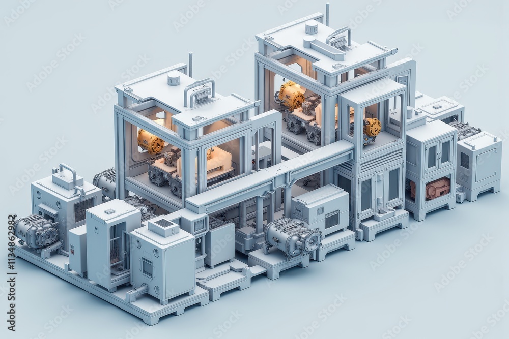 Modern Modular Automation System Featuring Advanced Robotics and Streamlined Design for Efficient Manufacturing Solutions and Enhanced Productivity Modern Modular Automation System Featuring Advanced Robotics and Streamlined Design for Efficient Manufacturing Solutions and Enhanced Productivity
