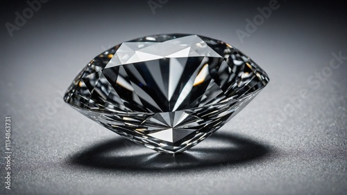 Close-Up Shot of Brilliant Diamond on Dark Surface photo