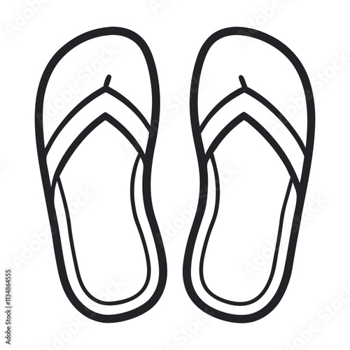 Modern illustration of simple sandals vector design for Ihram 