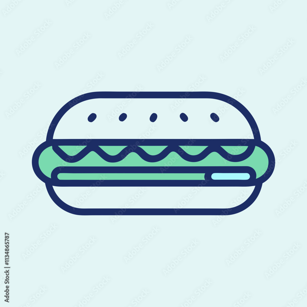 Minimalist Sandwich Icon for Food Branding. Minimalist Sandwich Icon for Food Branding.