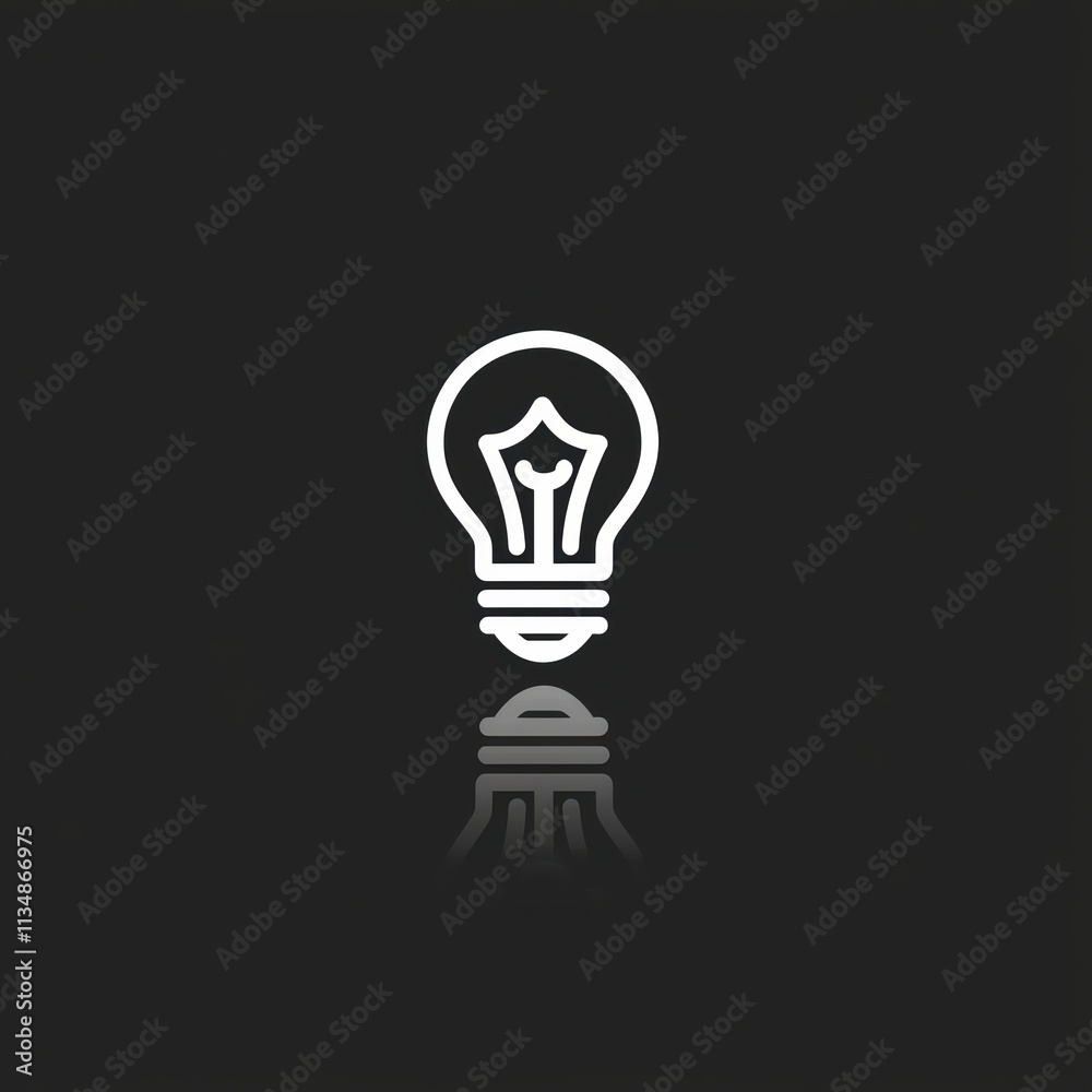 Innovative light bulb design minimalist graphic illustration from a studio perspective Innovative light bulb design minimalist graphic illustration from a studio perspective