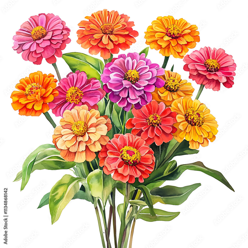 Vibrant summer flowers in watercolor botanical art garden colorful composition serene viewpoint nature's beauty Vibrant summer flowers in watercolor botanical art garden colorful composition serene viewpoint nature's beauty