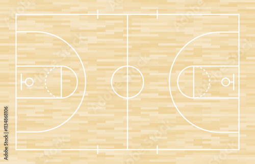 Basketball court top view, Basketball court line